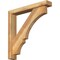 Ekena Millwork Balboa Block Rough Sawn Bracket w/ Offset Brace, Western Red Cedar, 4"W x 24"D x 24"H BKT0402X24X24BOA05RWR - alternate 1